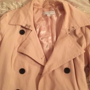 NEW YORK & CO PINK TRENCH COAT